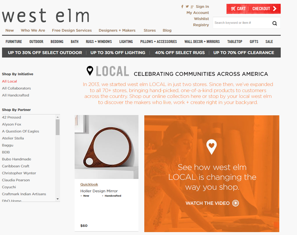 West Elm, Online Shop