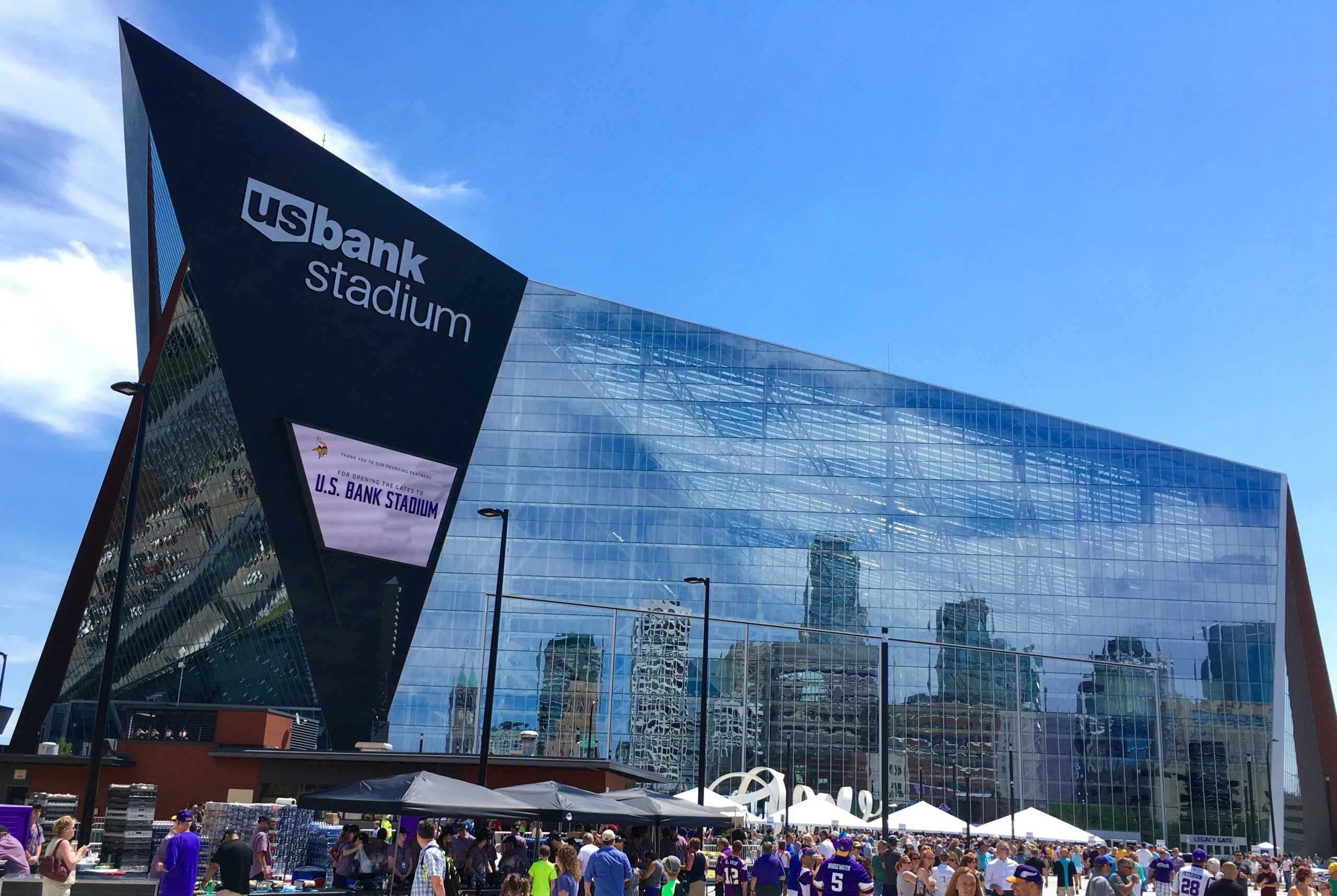 The US Bank Stadium, home of the NFL's Minnesota Vikings, was the largest  construction project in Minnesota history at 1.75 million square feet